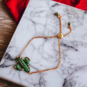 3/$25 Cactus Adjustable Gold Bracelet